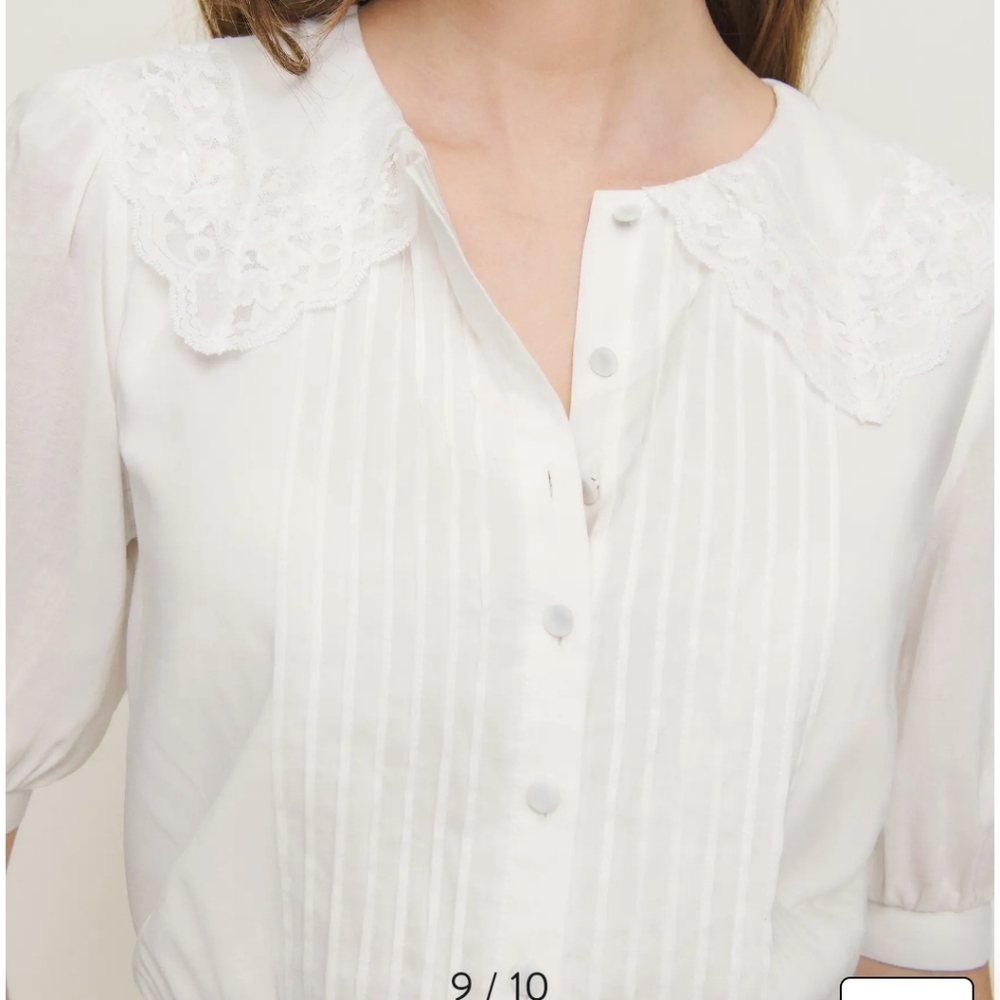 Reformation White Long Sleeve Lace Dress Size 4, Nwot. Suoer Cute! - Picture 7 of 16